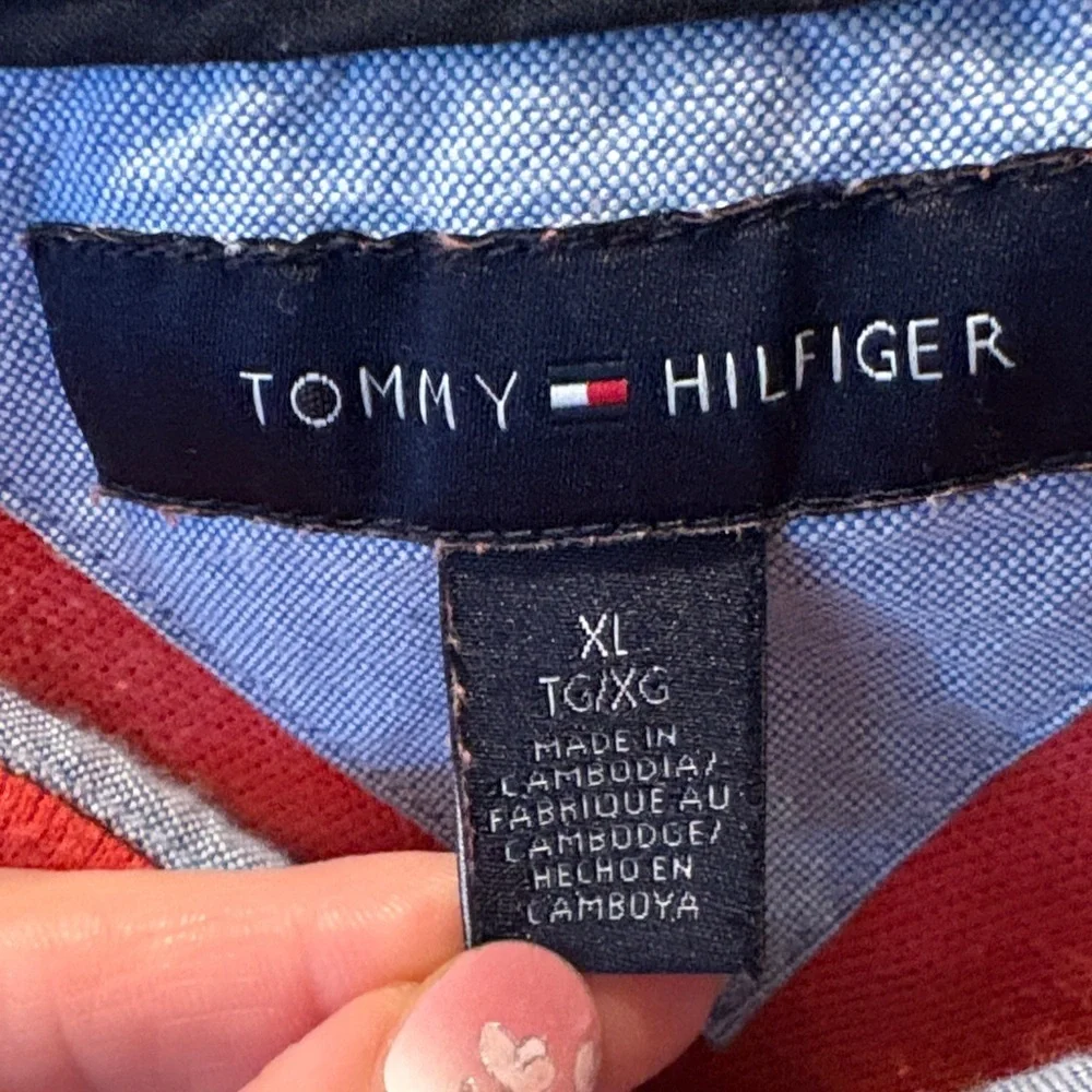 Tommy Hilfiger Men's Weathered Red Polo Size XL - Picture 3 of 10